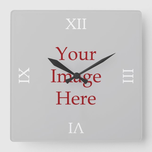 Roman Numeral Skapar din egen Fyrkantig Klocka (Framsida)