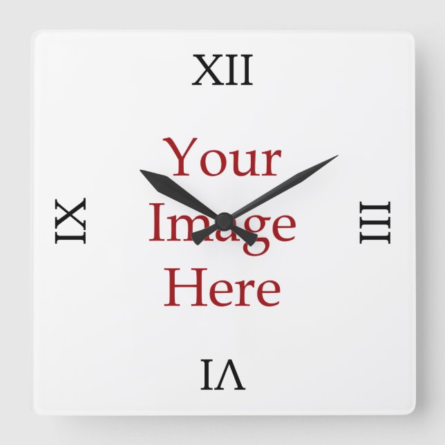 Roman Numeral Skapar din egen Fyrkantig Klocka (Framsida)