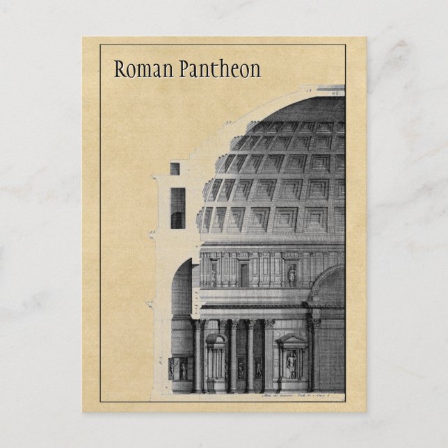 Roman Pantheon Classiecture Anpassningsbar Vykort (Framsida)