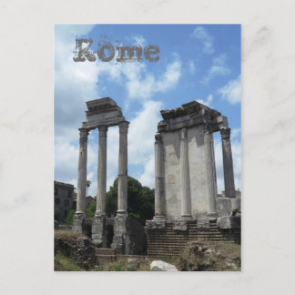 Roman Ruins Ancient Columns Rom Italien Monument Vykort