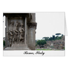 Roman Ruins Entrance i Rom Italien Hälsningskort