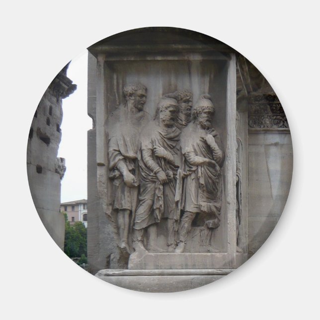 Roman Ruins Entrance i Rom Italien Magnet (Framsidan)