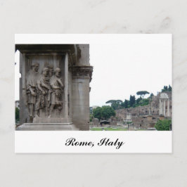 Roman Ruins Entrance i Rom Italien Vykort