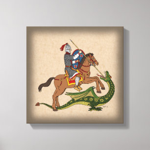 Roman Saint George och Dragon Canvastryck