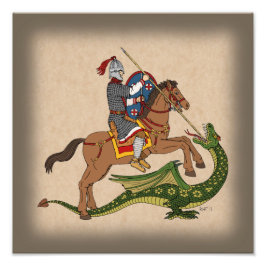 Roman Saint George och Dragon Fototryck