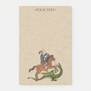Roman Saint George och Dragon Post-it Block