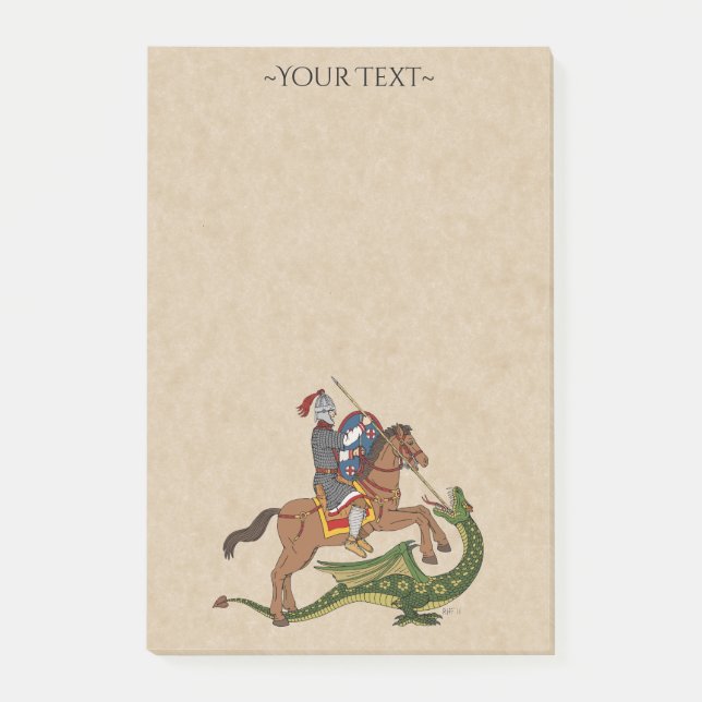 Roman Saint George och Dragon Post-it Block (Framsida)