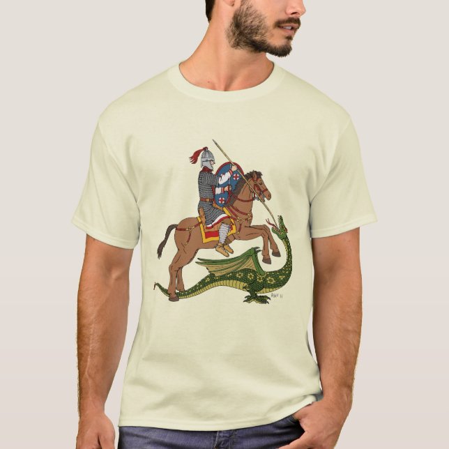 Roman Saint George och Dragon T Shirt (Framsida)