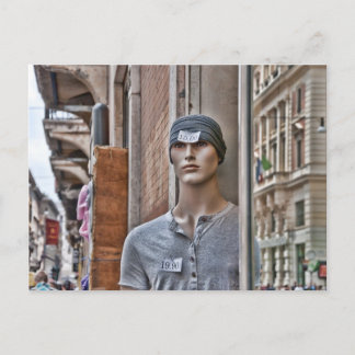 Roman Shopping Bizarre Italy Mannequin Vykort