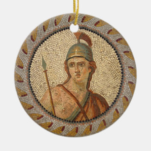 Roman Soldier Mosaic Julgransprydnad Keramik