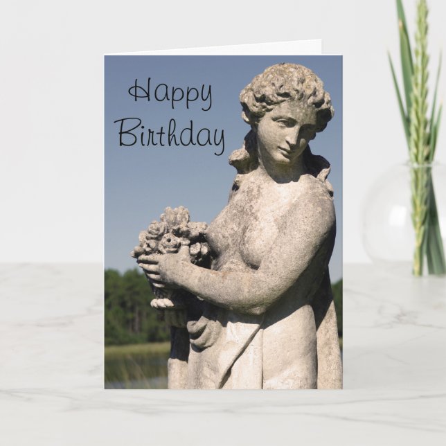 Roman Statue Birthday Kort (Framsida)