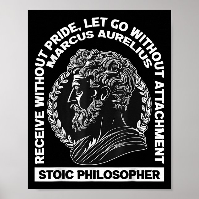 Roman Stoic Philosophy Marcus Aurelius Latin Quote Poster (Framsidan)