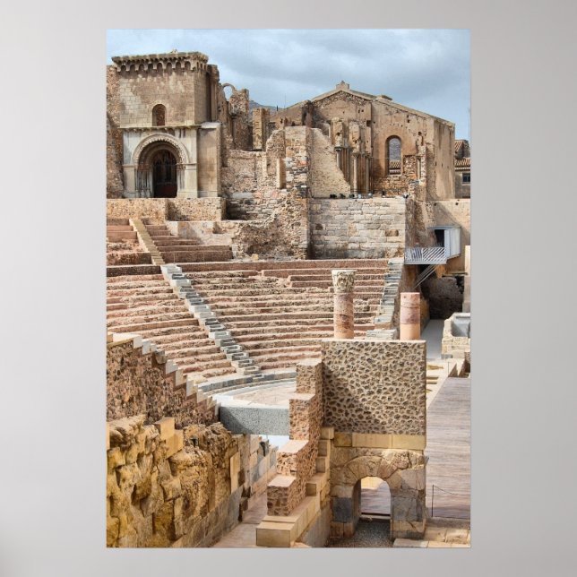 Roman Theater, Cartagena, Spanien Poster (Framsidan)