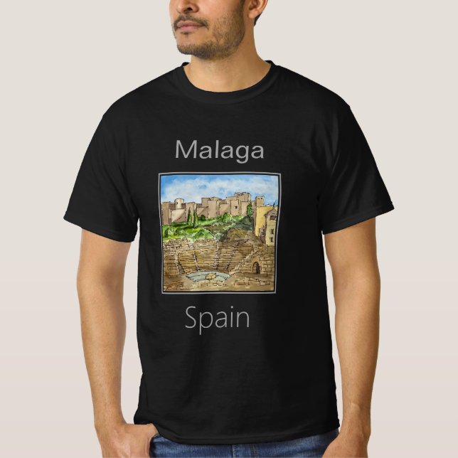 Roman Theater, Malaga, Spanien T Shirt (Framsida)
