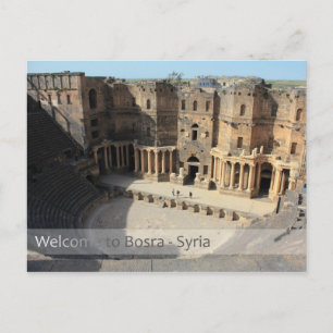 Roman theater Stage Bosra, Syrien Vykort