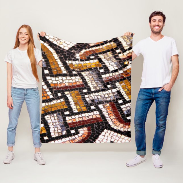 Roman Tile Mosaic Fleecefilt (På plats)