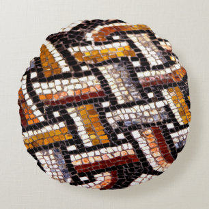 Roman Tile Mosaic Rund Kudde