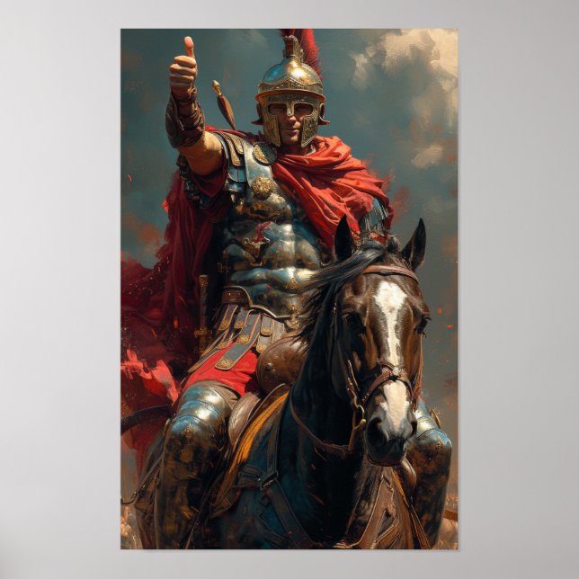 Roman Warrior in Armor Poster (Framsidan)
