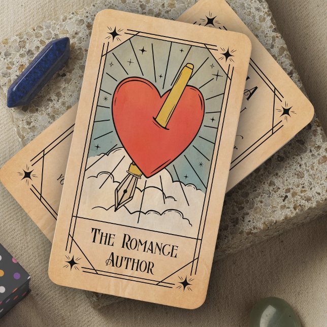 Romana författarens tarotkort illustration visitkort (Skapare uppladdad)