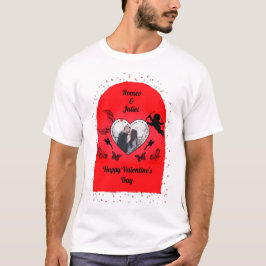 Romance Cupid Photo Red Heart Happy Valentines Day T Shirt