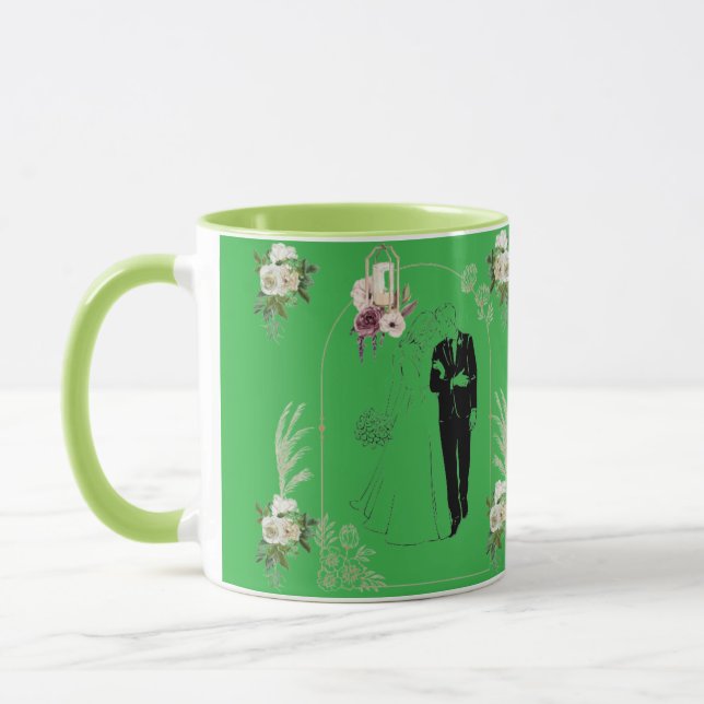 Romance in bloom kelly green mugg (Vänster)