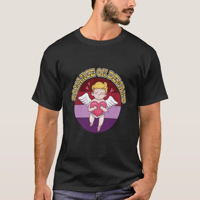 Romance on demand makes people fall in love cupid' t shirt (Framsida)