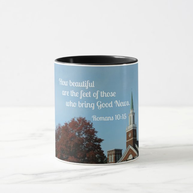Romaner 10:15 Så vackra är fötterna på dem Mugg (Center)
