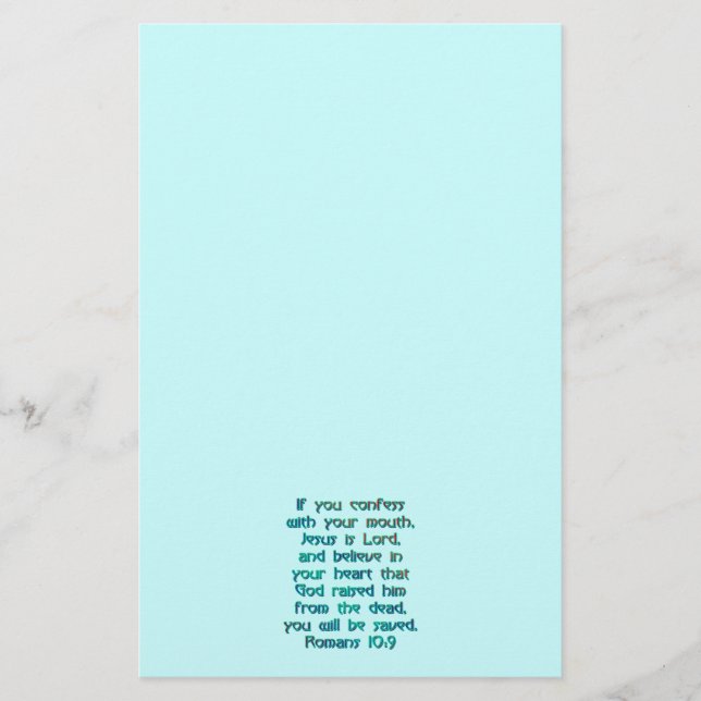 Romaner 10:9 brevpapper (Framsida)