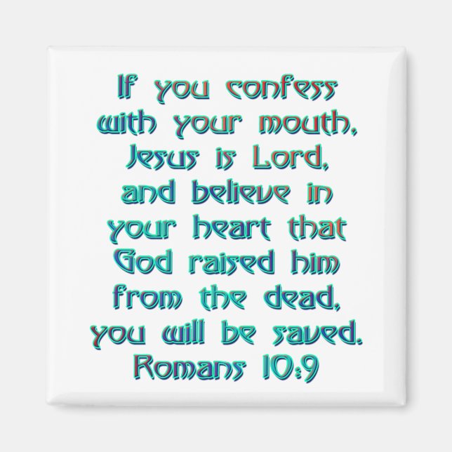 Romaner 10:9 magnet (Framsidan)
