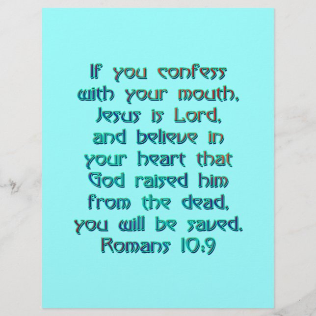 Romaner 10:9 reklamblad (Framsidan)