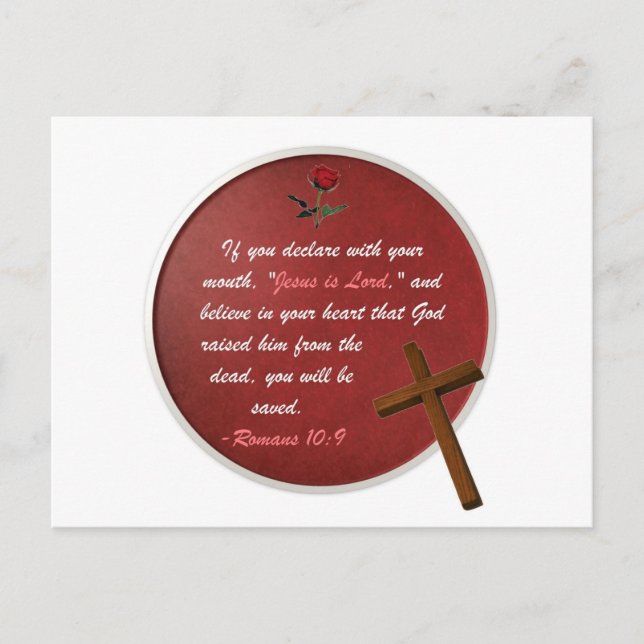 Romaner 10:9 vykort (Framsida)