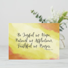 Romaner 12:12 Glatta i Hope Christian Bible Card