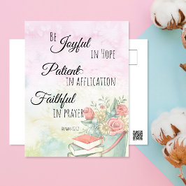 Romaner 12:12 Var Glatta i hoppbibeln Vykort