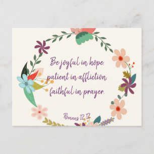 Romaner 12:12 vykort
