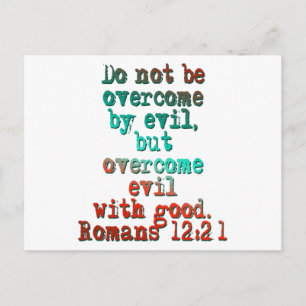 Romaner 12:21 vykort