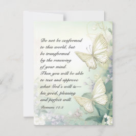 Romaner 12:2 Överensstämmer inte med denna världsb Vykort