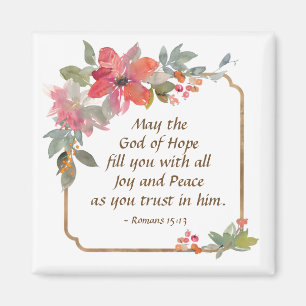 Romaner 15:13 Hoppets Gud, jul Magnet