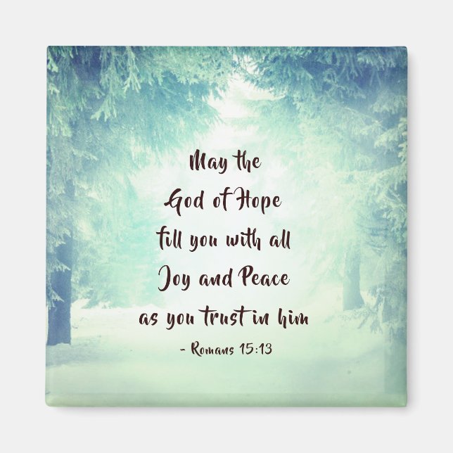 Romaner 15:13 Hoppets Gud Magnet (Framsidan)