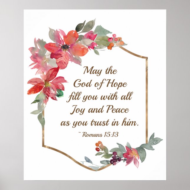 Romaner 15:13 Hoppets Gud Poster (Framsidan)