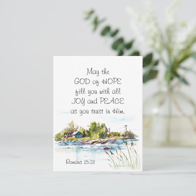 Romaner 15:13 Hoppets kristna bibelkort (Stående Fram)
