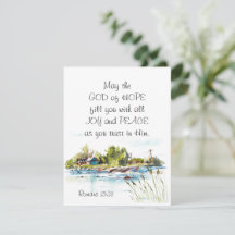 Romaner 15:13 Hoppets kristna bibelkort