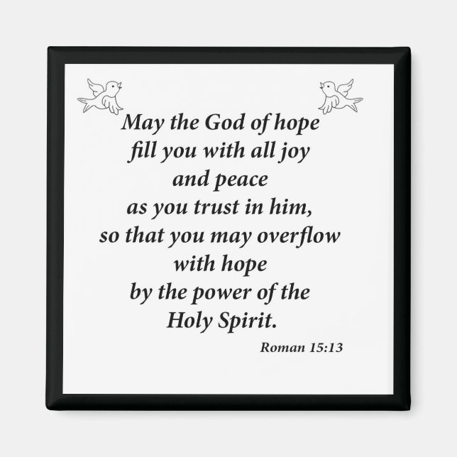 Romaner 15:13 magnet (Framsidan)