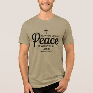 Romaner 15:33 Christian T-Shirt - Fredens Gud