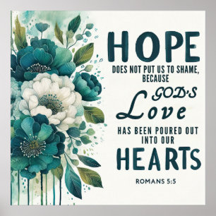 Romaner 5:5 kristen skriptmur poster
