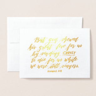 Romaner 5:8 folierat kort