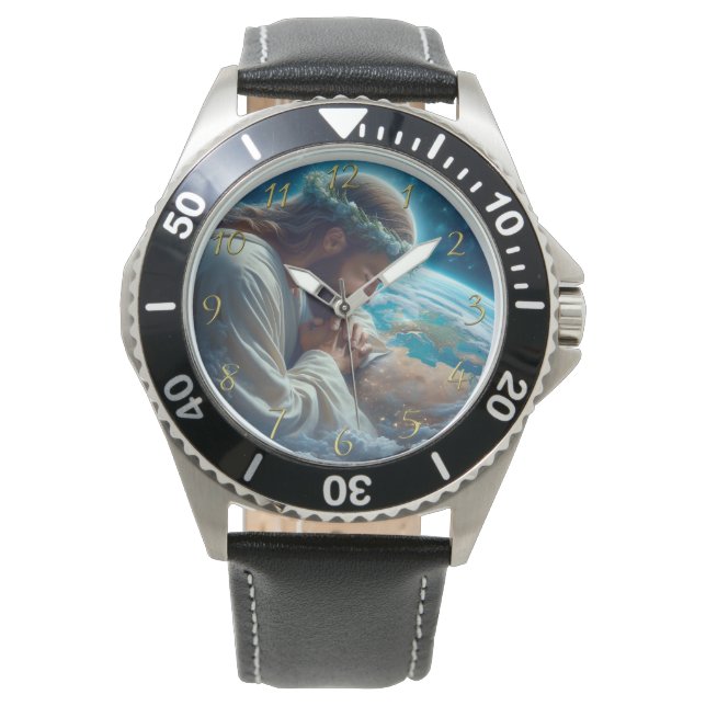 Romaner 6:23-handhållare i kor guld armbandsur (Framsida)
