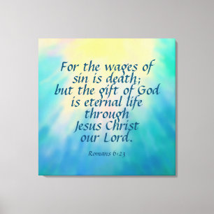 Romaner 6:23 Kanvastryck