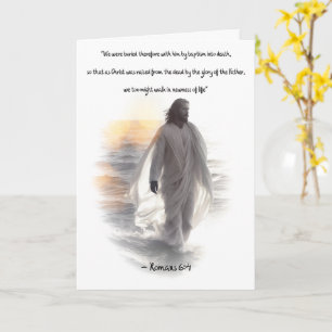 Romaner 6: 4 Baptism-hälsningskort Kort