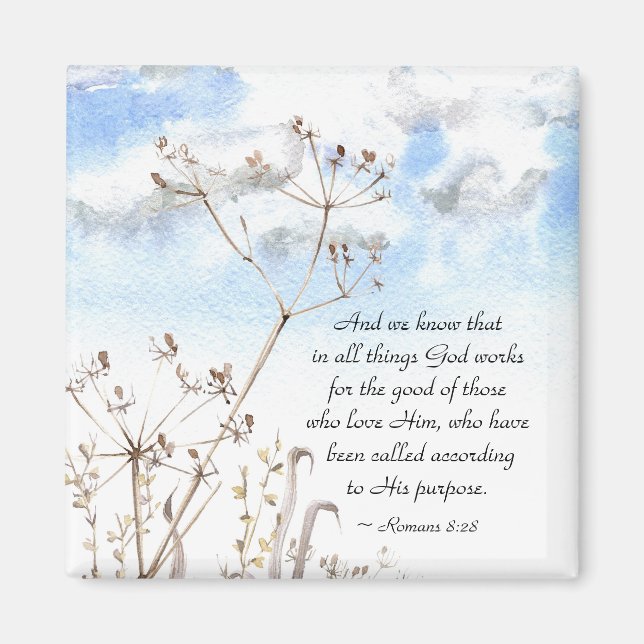 Romaner 8:28 Alla sak Gud jobbar för bran Magnet (Framsidan)