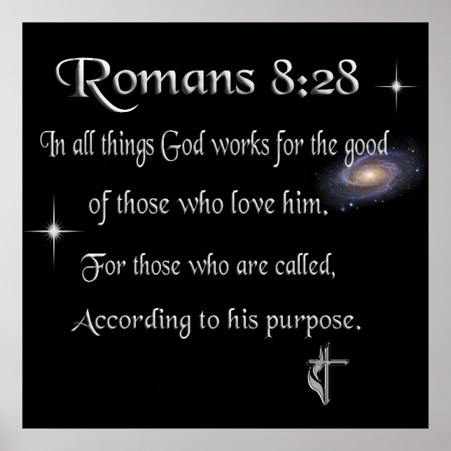 Romaner 8:28 Christian Poster (Framsidan)